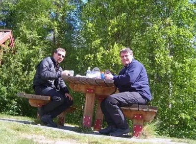 sosta pranzo sulla strada per trondheim
